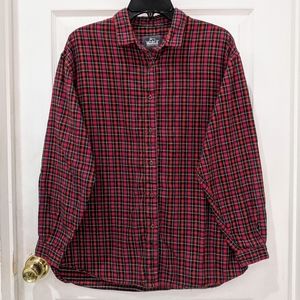 Woolrich Vintage Red Plaid Flannel Long Sleeve L
